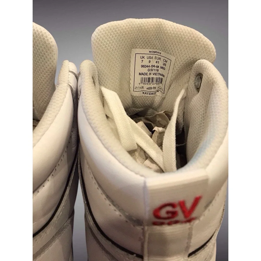 Women's K Swiss x Gary Vee 004 Mid White Black Positivity & Optimism Size‎ 9